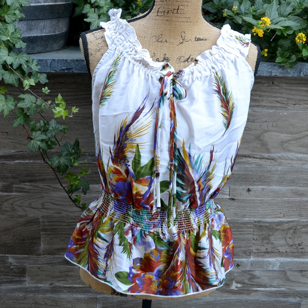 NWT Tropical Gathered Tank